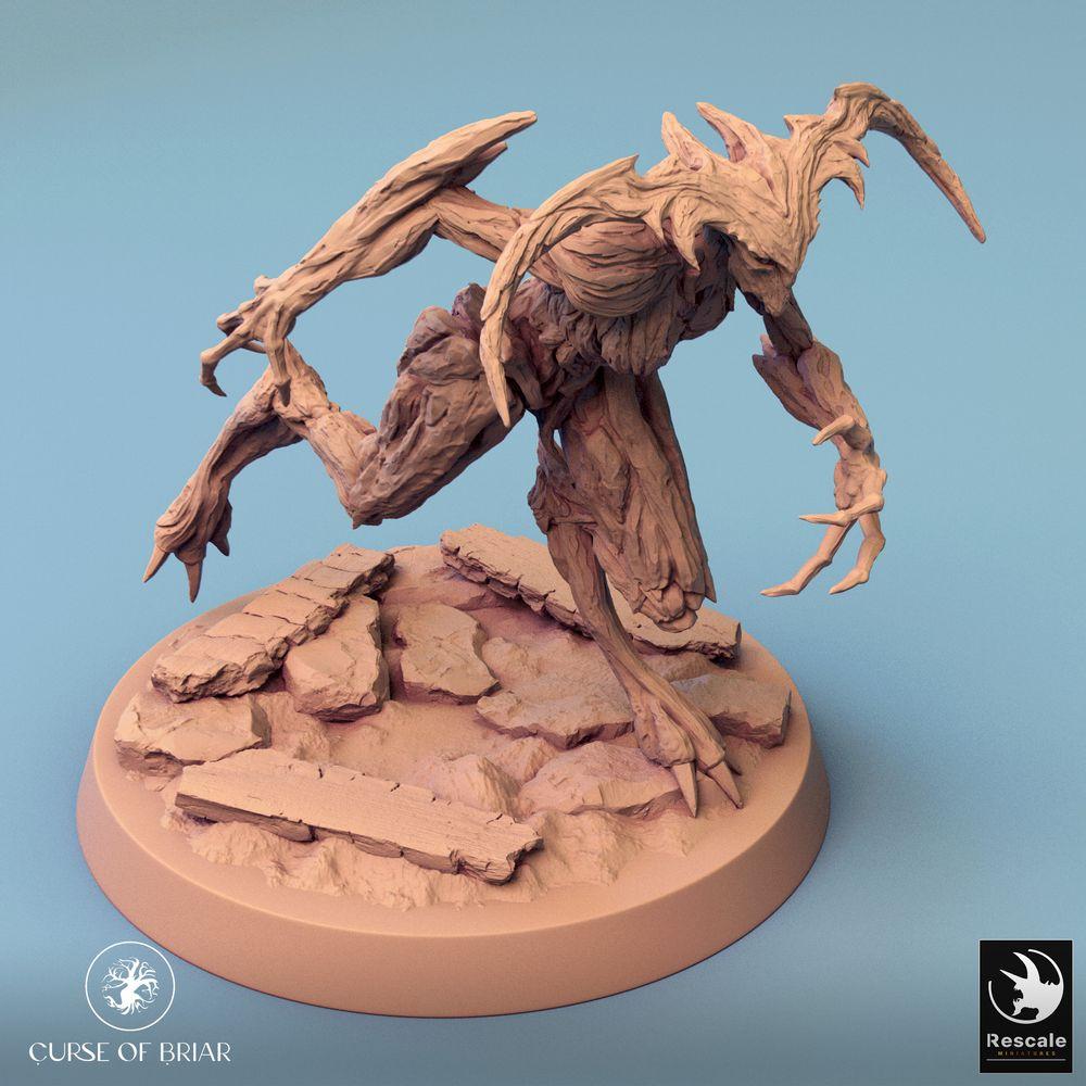 Productfoto Tabletop 28mm Lord of the Print (LotP) 0: Tabletop Miniatuur: Woodfey Bosgolem, Hainwachter, Doornbeest, Plantenconstruct (24_07_A19)