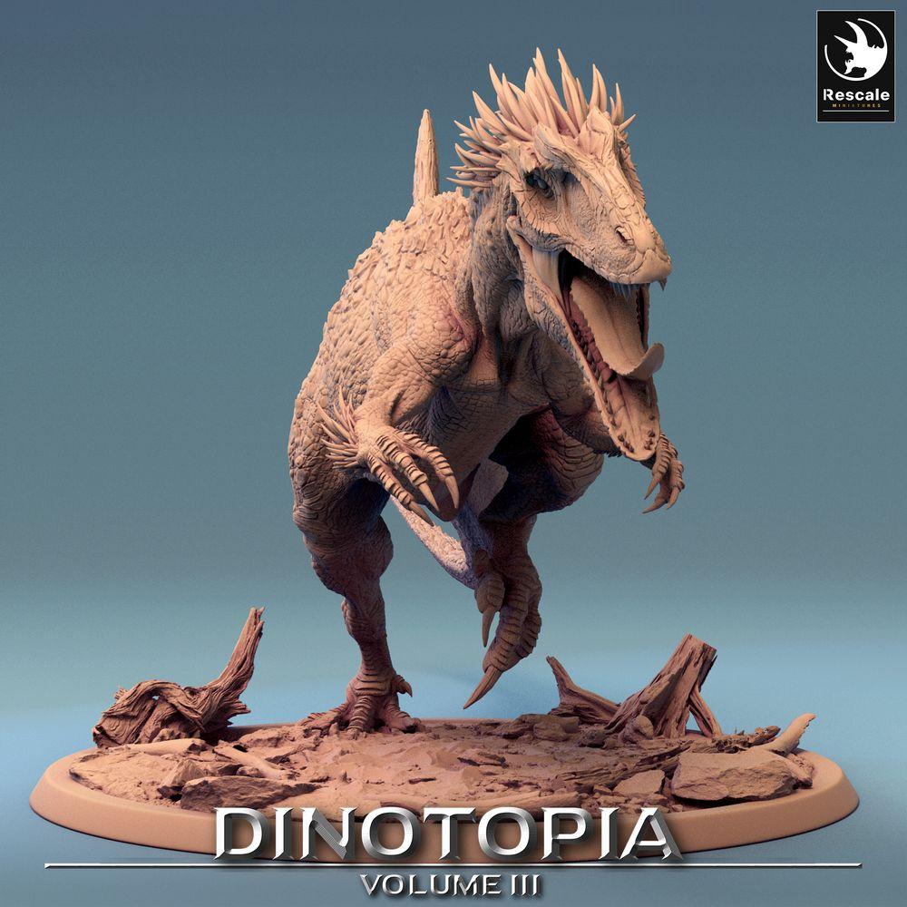 Productfoto Tabletop 28mm Lord of the Print (LotP) 0: Tabletop Miniatuur: Concavenator in Aanval, Roofdinosaurus - Raptor-Beest, Baas tegenstander voor Wargaming en Skirmish (24_06_C1)
