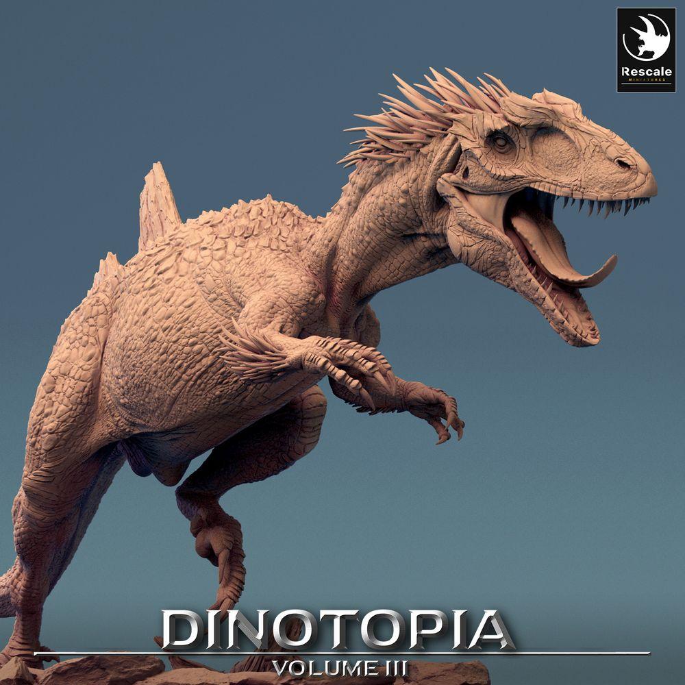 Productfoto Tabletop 28mm Lord of the Print (LotP) 0: Tabletop Miniatuur: Concavenator in Aanval, Roofdinosaurier - Raptor-Beest, Boss tegenstander voor Wargaming en Skirmish (24_06_C1)