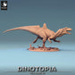 Productfoto Tabletop 28mm Lord of the Print (LotP) 0: Tabletop Miniatuur: Raubsaurier Concavenator, Dino-Monster in beweging, brullend Bossmonster voor Wargame en Skirmish (24_06_C4)