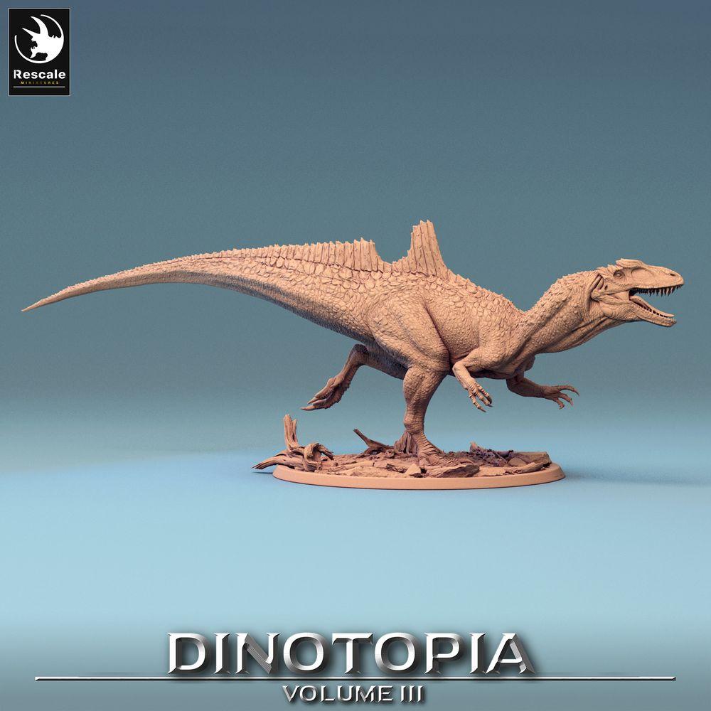 Productfoto Tabletop 28mm Lord of the Print (LotP) 0: Tabletop Miniatuur: Raubsaurier Concavenator, Dino-Monster in beweging, brullend Bossmonster voor Wargame en Skirmish (24_06_C4)