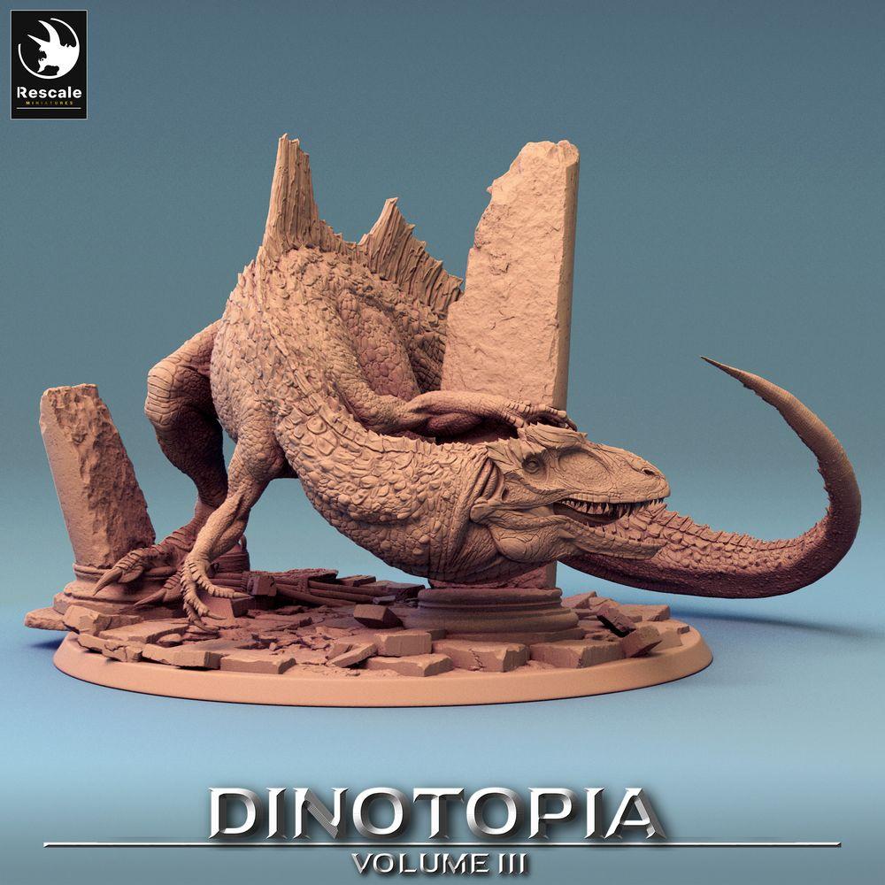Productfoto Tabletop 28mm Lord of the Print (LotP) 0: Tabletop Miniatuur: Concavenator Raubsaurier, Prehistorisch Beest, draakachtige Riesenechse, Bossmonster (24_06_C6)