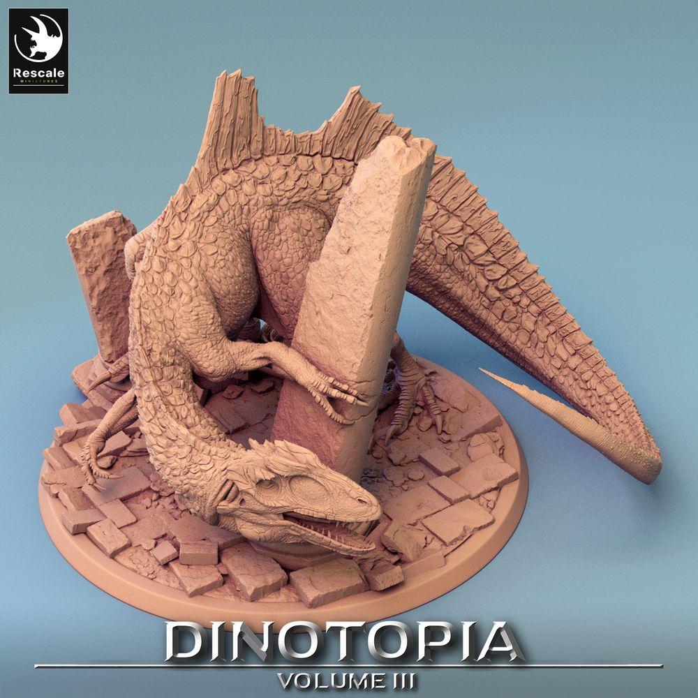 Productfoto Tabletop 28mm Lord of the Print (LotP) 0: Tabletop Miniatuur: Concavenator Raubsaurier, Prehistorisch Beest, draakachtige Riesenechse, Bossmonster (24_06_C6)