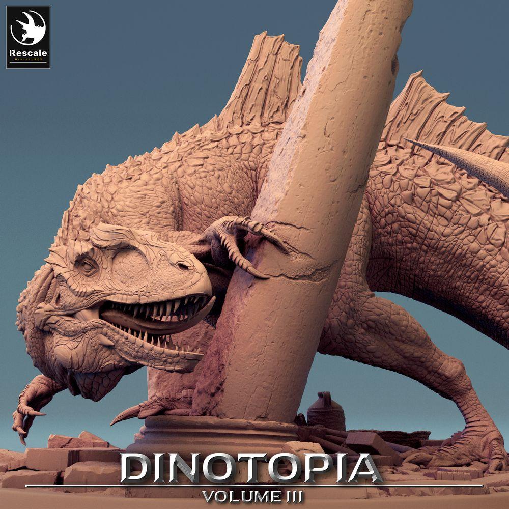 Productfoto Tabletop 28mm Lord of the Print (LotP) 0: Tabletop Miniatuur: Concavenator Raubsaurier, Prehistorisch Beest, draakachtige Riesenechse, Bossmonster (24_06_C6)