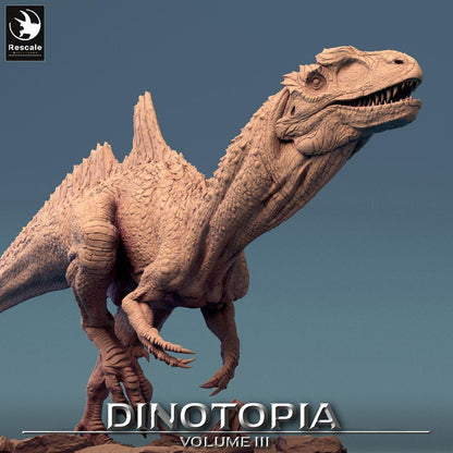 Productfoto Tabletop 28mm Lord of the Print (LotP) 0: Tabletop Miniatuur: Concavenator Roofdinosaurus, Raptor-Beest, Prehistorisch Monster in Stormaanval (24_06_C7)