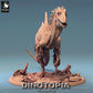 Productfoto Tabletop 28mm Lord of the Print (LotP) 0: Tabletop Miniatuur: Concavenator Raubsaurier - Raptor Figur in Aanval, Dinosaurier Miniatuur, Wargaming Monster (24_06_C9)