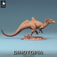 Productfoto Tabletop 28mm Lord of the Print (LotP) 0: Tabletop Miniatuur: Concavenator Raubsaurier - Raptor Figur in Aanval, Dinosaurier Miniatuur, Wargaming Monster (24_06_C9)