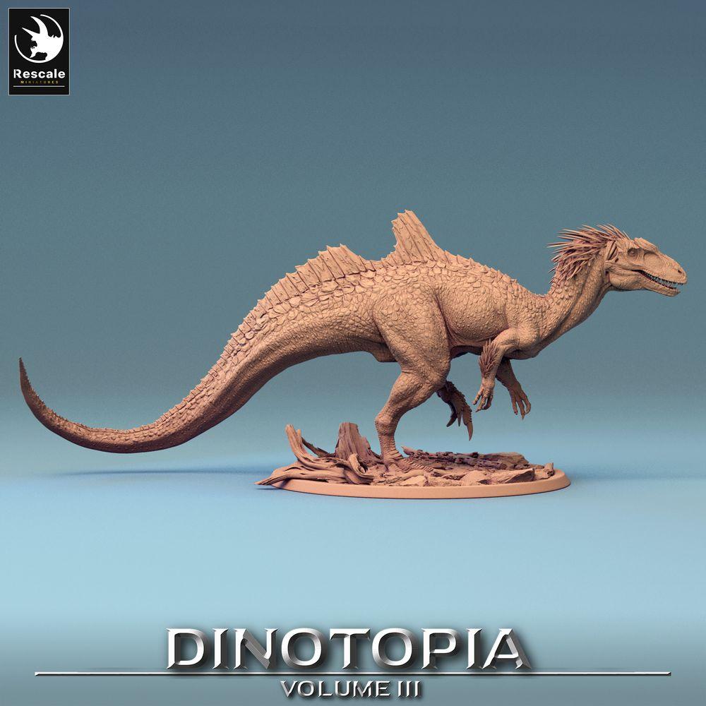 Productfoto Tabletop 28mm Lord of the Print (LotP) 0: Tabletop Miniatuur: Concavenator Raubsaurier - Raptor Figur in Aanval, Dinosaurier Miniatuur, Wargaming Monster (24_06_C9)