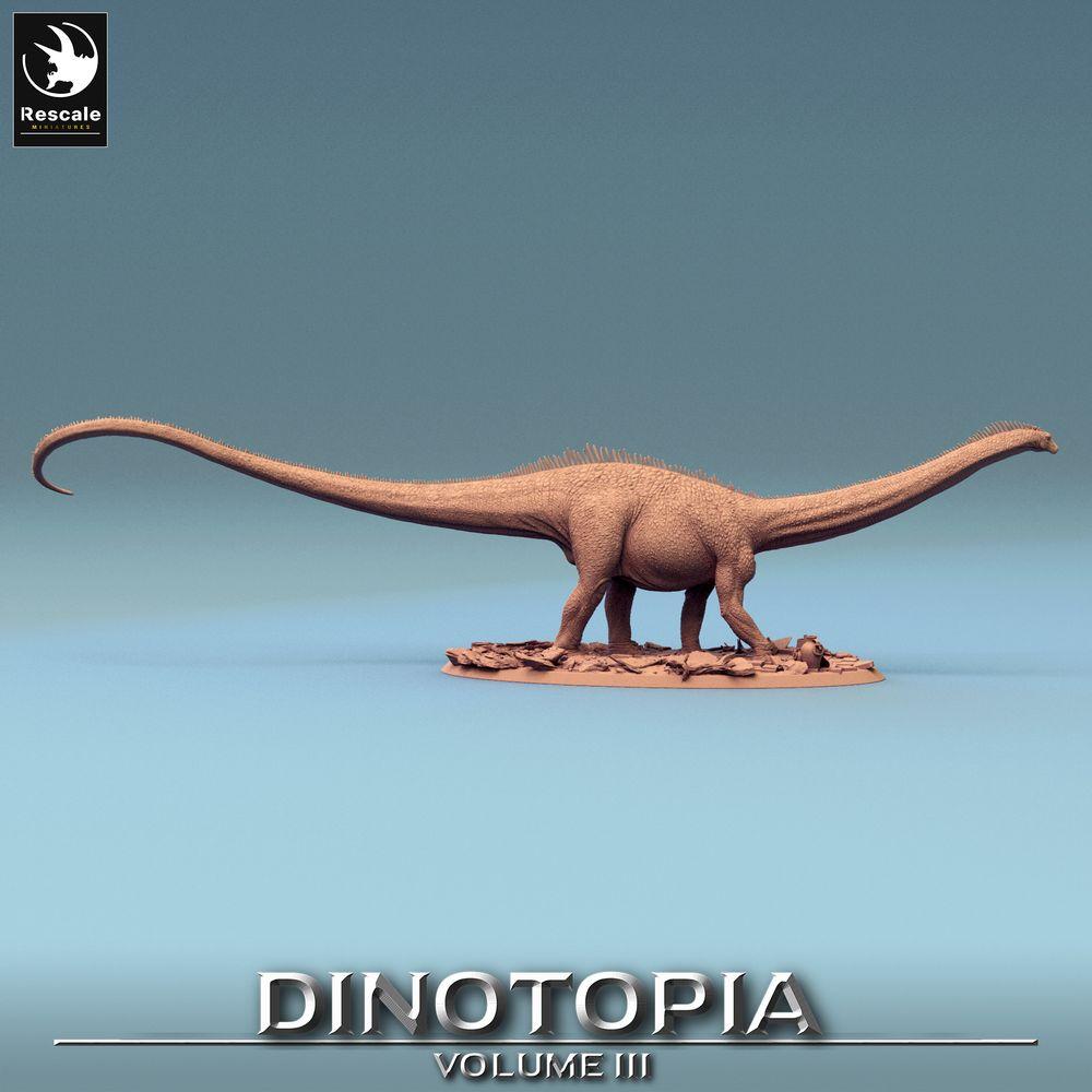 Productfoto Tabletop 28mm Lord of the Print (LotP) 0: Fantasy figuur: Diplodocus Sauropod - Lange hals dino, prehistorisch kolos, monsterfiguur en rijdier (24_06_F2)