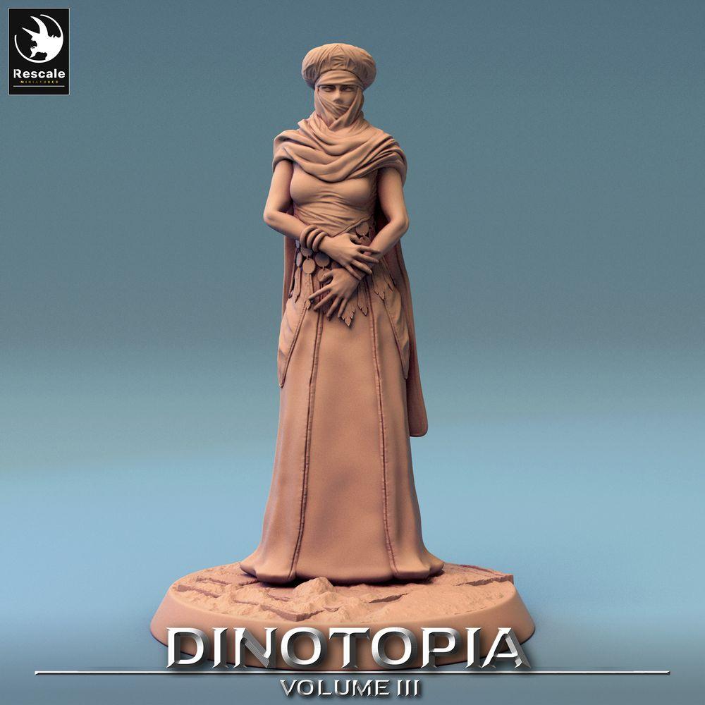 Productfoto Tabletop 28mm Lord of the Print (LotP) 0: Tabletop Miniatuur: Woestijnpriesteres, bedekte zieneres, Orakel, Mystica (24_06_E24)