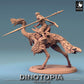 Productfoto Tabletop 28mm Lord of the Print (LotP) 0: Tabletop Miniatuur: Nomaden-Kavallerist op Raptor, Vogelrijder met Lanze / Raptor Rijder (24_06_D5)