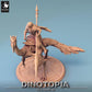 Productfoto Tabletop 28mm Lord of the Print (LotP) 0: Tabletop Miniatuur: Nomaden-Kavallerist op Raptor, Vogelrijder met Lanze / Raptor Rijder (24_06_D5)