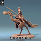 Productfoto Tabletop 28mm Lord of the Print (LotP) 0: Tabletop Miniatuur: Raptorreiter op Oviraptor, Woestijnruiter met Speer, Raptor Rijder (24_06_D7)