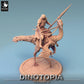 Produktfoto Tabletop 28mm Lord of the Print (LotP) 0: Fantasy Miniatur: Nomaden-Kavallerist auf Oviraptor, Raptorreiter mit Lanze (24_06_D8)