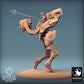 Productfoto Tabletop 28mm Lord of the Print (LotP) 0: Tabletop Miniatuur: Woestijnloper Oorlogsbeest Medoka, Nomaden-Rijdier, biomechanische Oorlogsgolem Mount met Zadel en Bagage (24_03_B2)