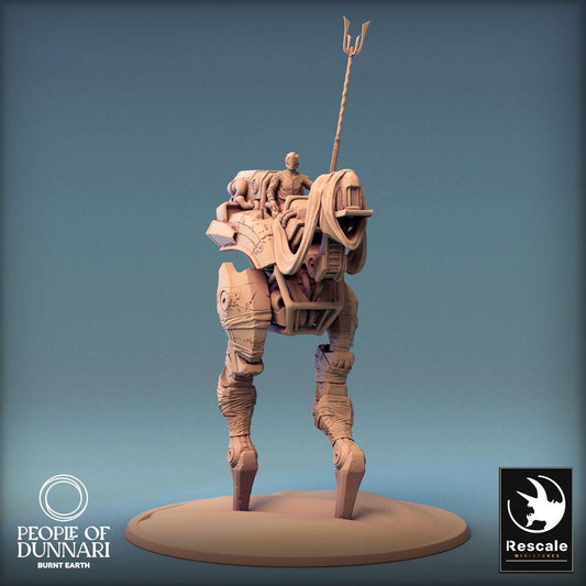 Productfoto Tabletop 28mm Lord of the Print (LotP) 0: Tabletop Miniatuur: Nomaden-Lancier op Schreitbestie, Wüstenreiter, Scout Rider, Tech-Kavallerie (24_03_B3)