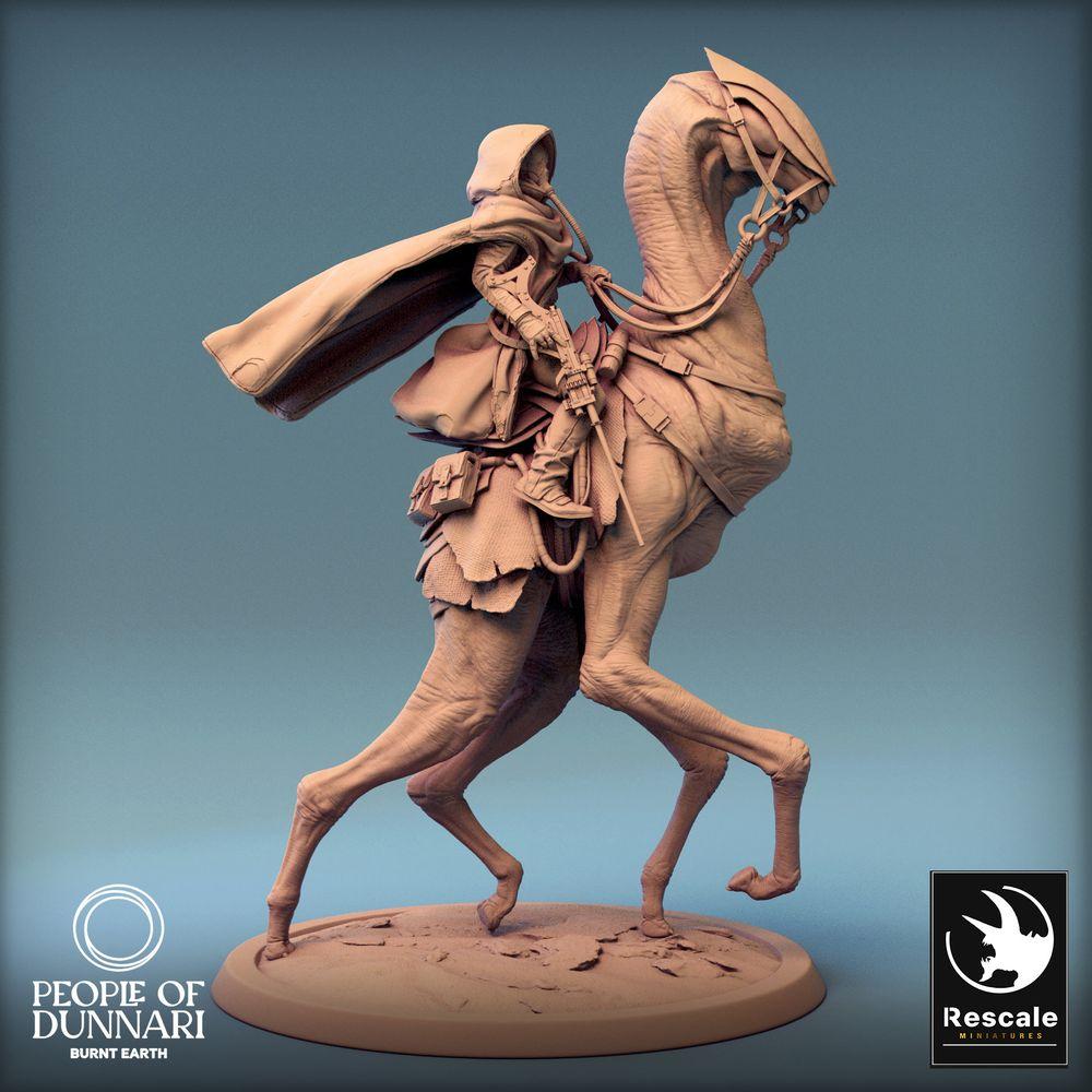 Productfoto Tabletop 28mm Lord of the Print (LotP) 0: Tabletop Miniatuur: Woestijnruiter op Sandstepper, Ondode Scout, Nomadenkavallerie (24_03_J3)