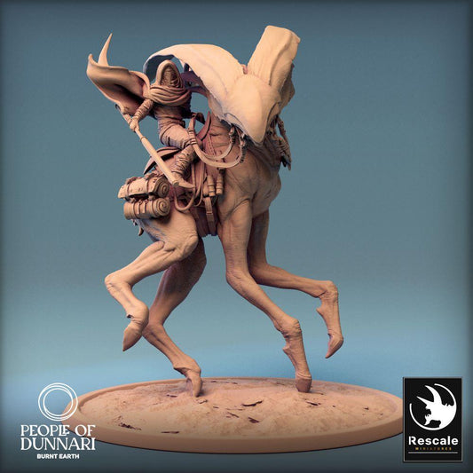 Productfoto Tabletop 28mm Lord of the Print (LotP) 0: Tabletop Miniatuur: Woestijnrijder op Sandschreiter, Nomadenruiter met Speer, Woestijnscout (24_03_A2)