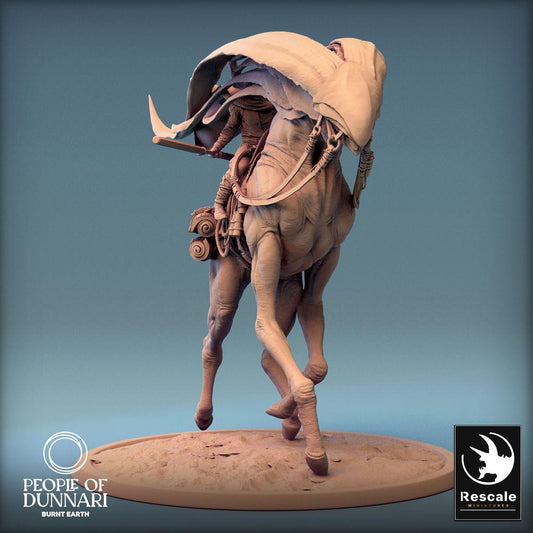 Productfoto Tabletop 28mm Lord of the Print (LotP) 0: Tabletop Miniatuur: Woestijn-nomaden Beestrijder, lichte cavalerie-scout Skirmisher met sabel (24_03_A3)