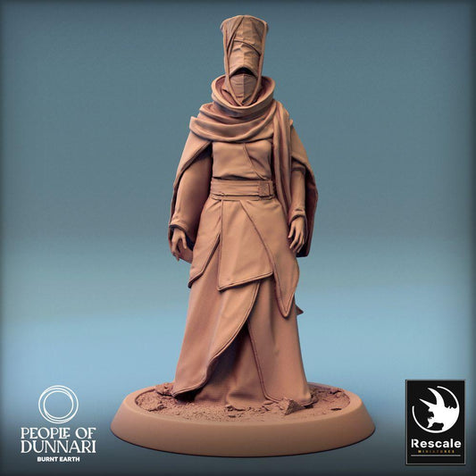 Productfoto Tabletop 28mm Lord of the Print (LotP) 0: Tabletop Miniatuur: Verborgen Cultist, Woestijnpriester, Mysticus en Ritualist - Dunnari Zahra Alnu (24_03_H12)