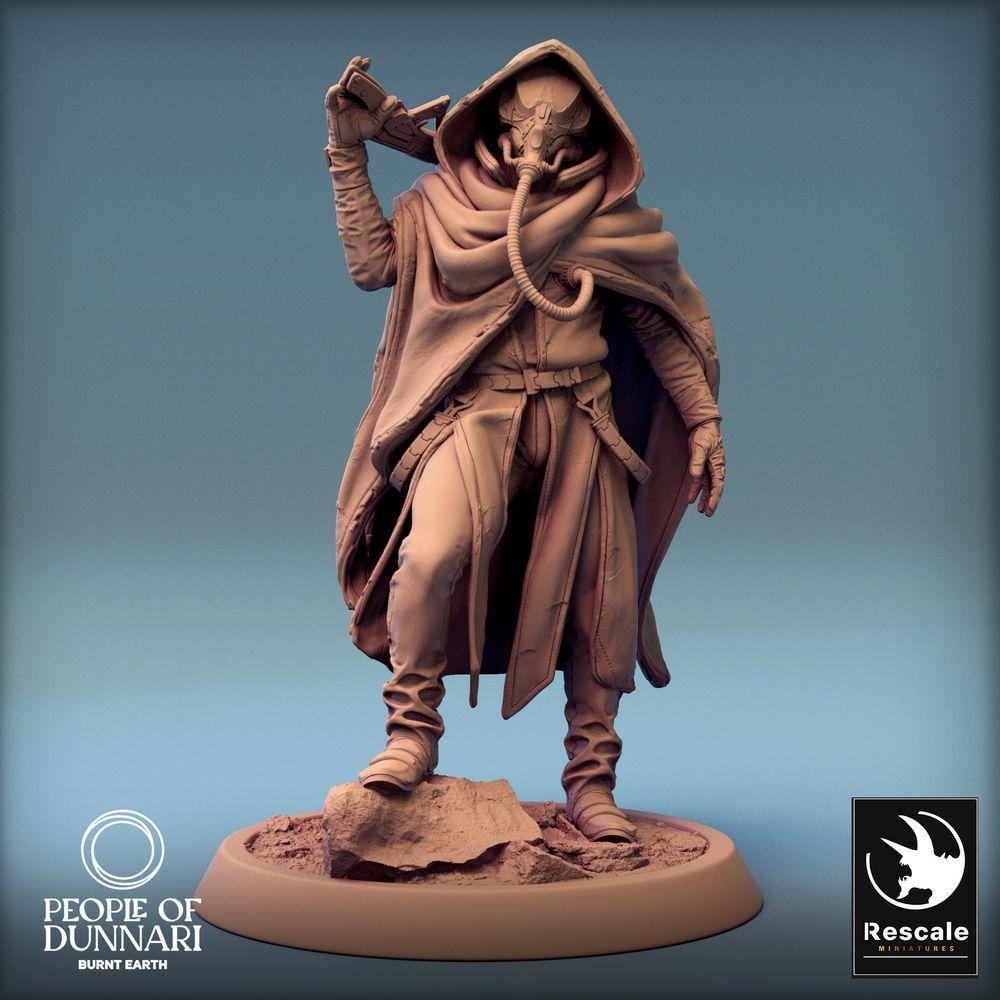 Productfoto Tabletop 28mm Lord of the Print (LotP) 0: Tabletop Miniatuur: Dunnari Zephyr Sandrider Chief - Sandreiter Leider, Woestijn-Nomade, Scout/Ranger, Scharfschutter (24_03_H15)