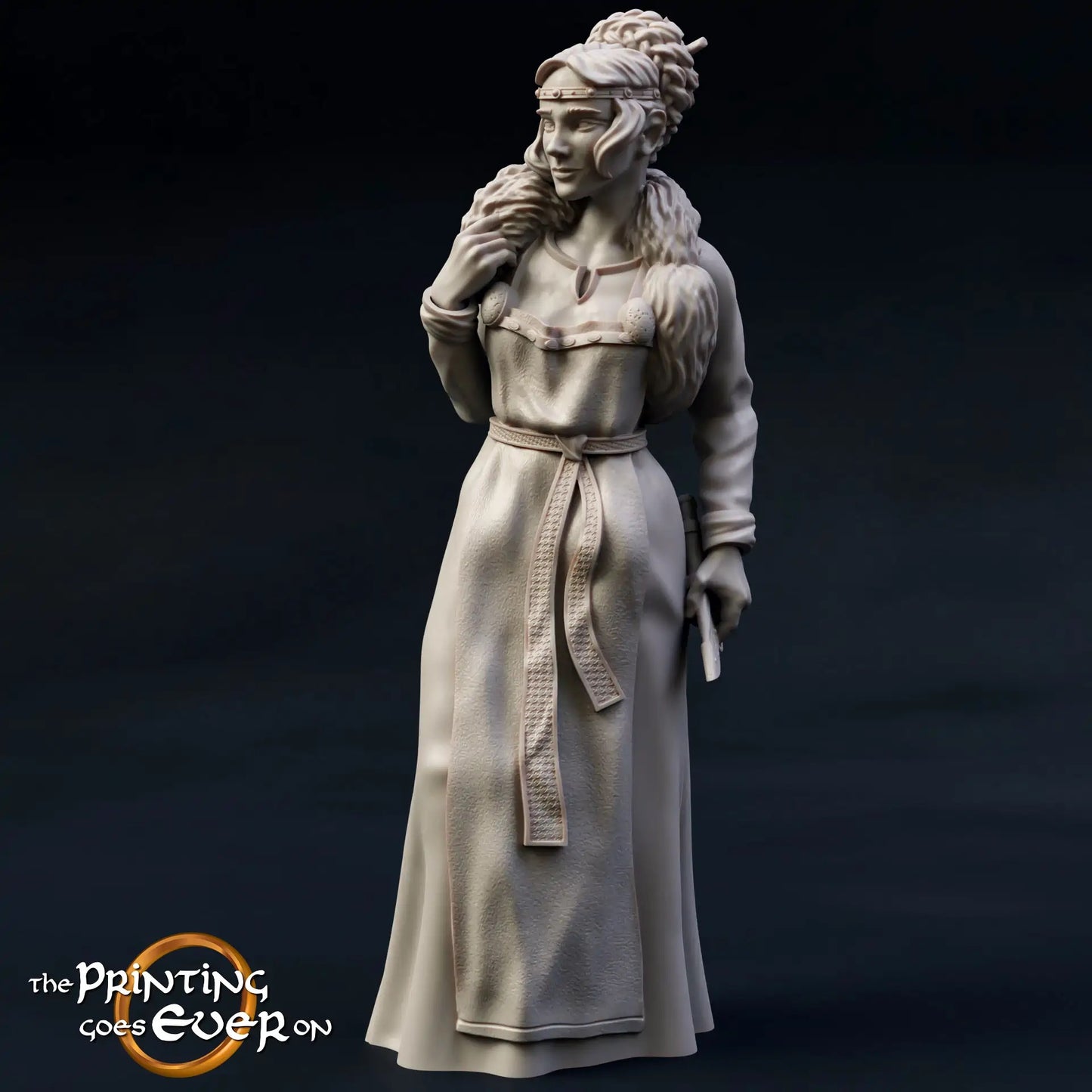 Productfoto middeleeuwse historische figuur 75mm schaal The Printing Goes Ever On (TPGEO) 0: Middeleeuwse figuren prinses - 75mm modellen - Koninklijke familie