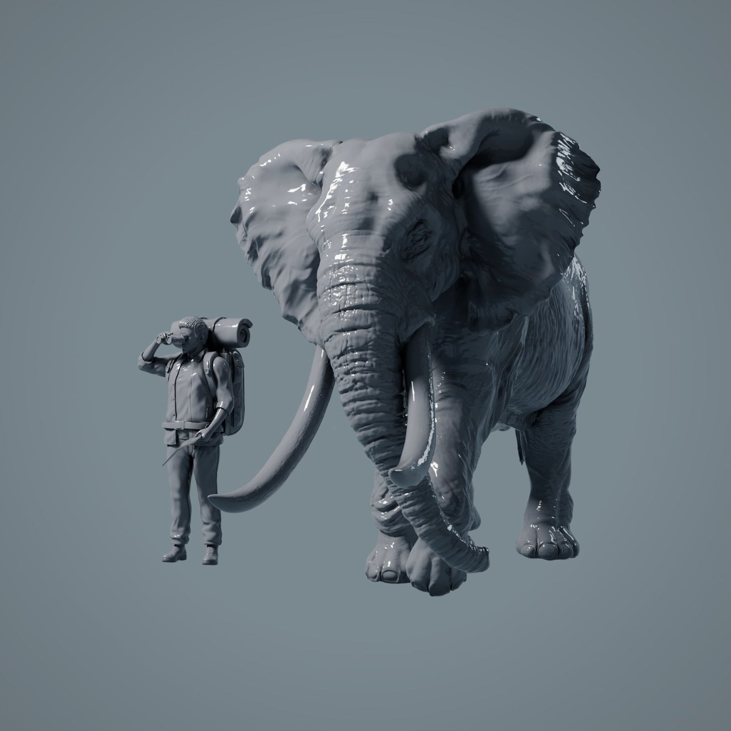 Afrikaanse Olifant - Dieren van de Savanne (23_02_01)