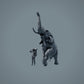 Afrikaanse Olifant Stier Staand - Dieren van de Savanne (Ref 23_02_03)