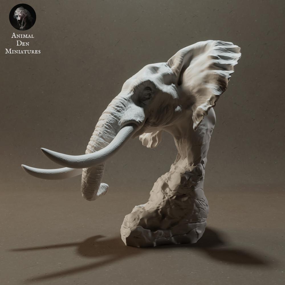Productfoto dierenfiguur Animal Den Miniatures 1: Wilddierenfiguur: Afrikaanse bosolifant - buste (23_03_10)
