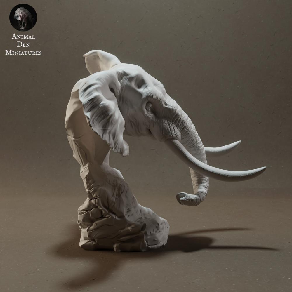 Productfoto dierenfiguur Animal Den Miniatures 2: Wild dierfiguur: Afrikaanse savanneolifant - buste (23_03_10)
