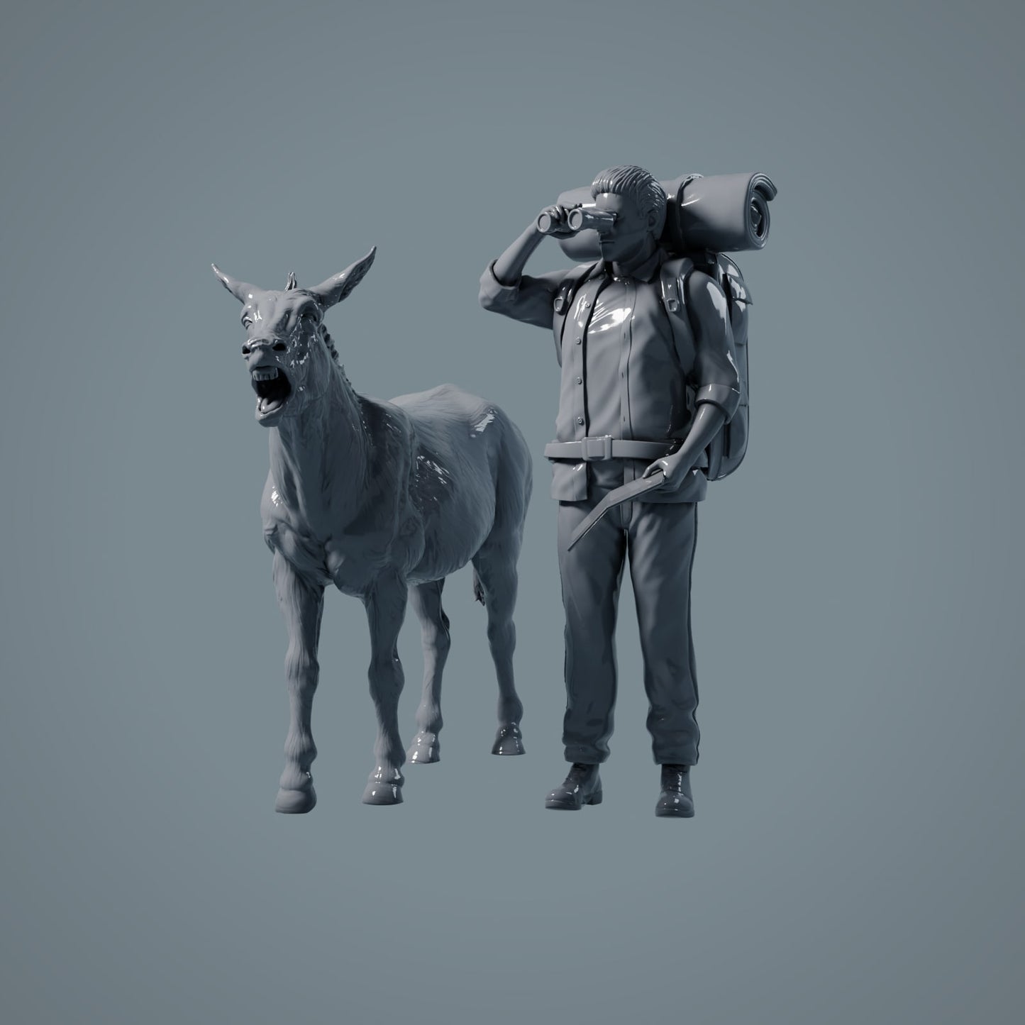 Boerderij Dier Figuur: brullende Ezel (a019)