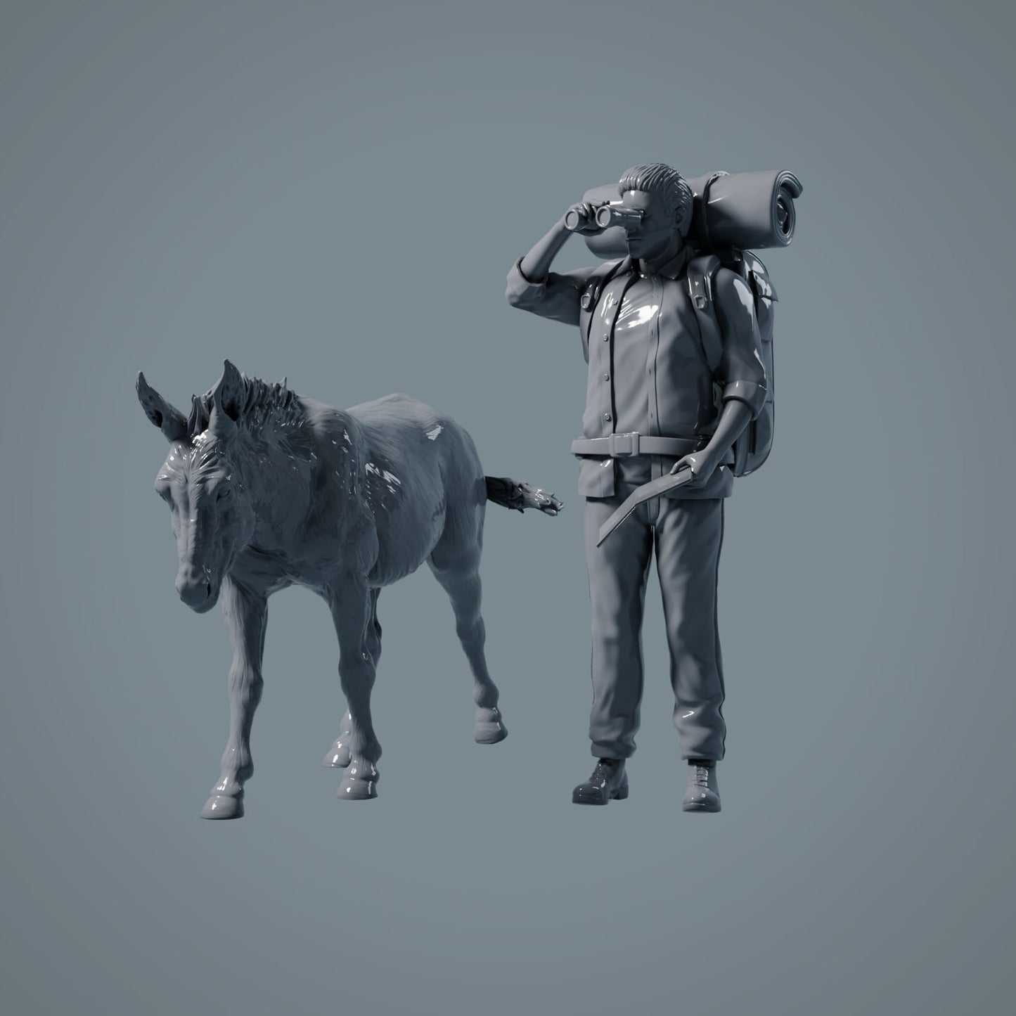 Boerderij Dier Figuur: lopende Ezel (a018)