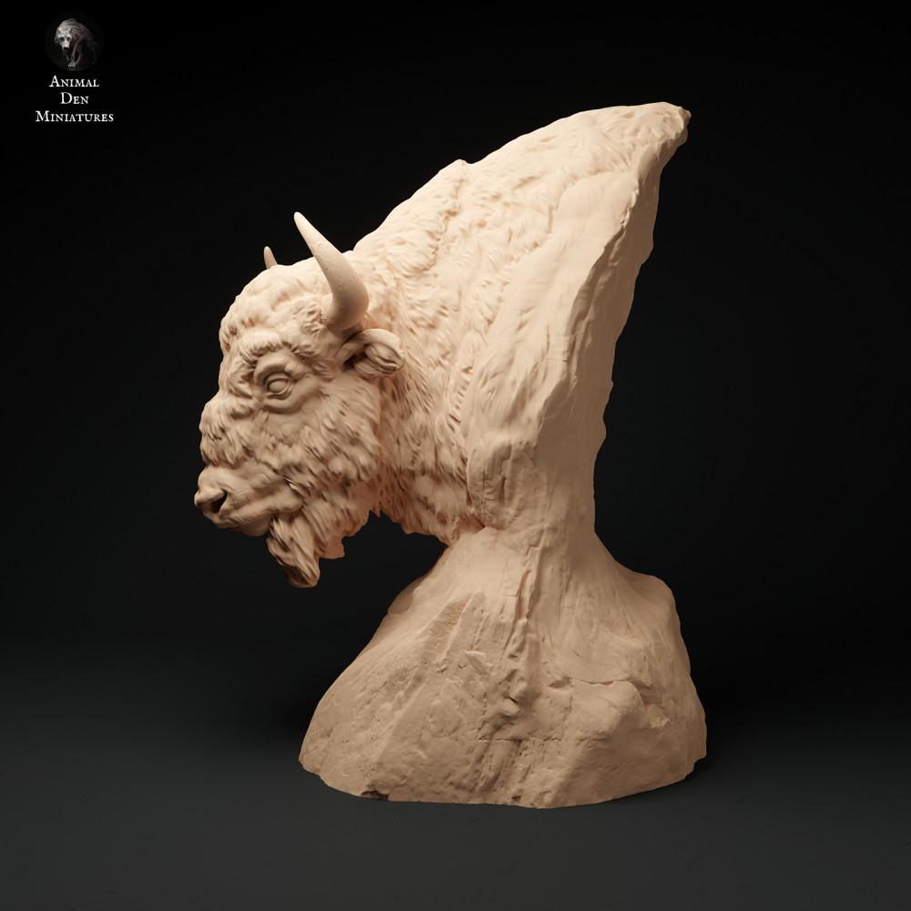 Productfoto dierenfiguur Animal Den Miniatures 0: Wilde dierenfiguur: Europese wisent - buste (23_11_13)