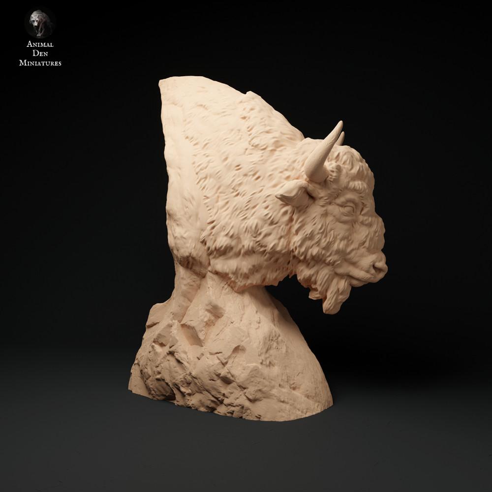 Productfoto dierenfiguur Animal Den Miniatures 1: wilde dierenfiguur: Europese bizon - buste (23_11_13)