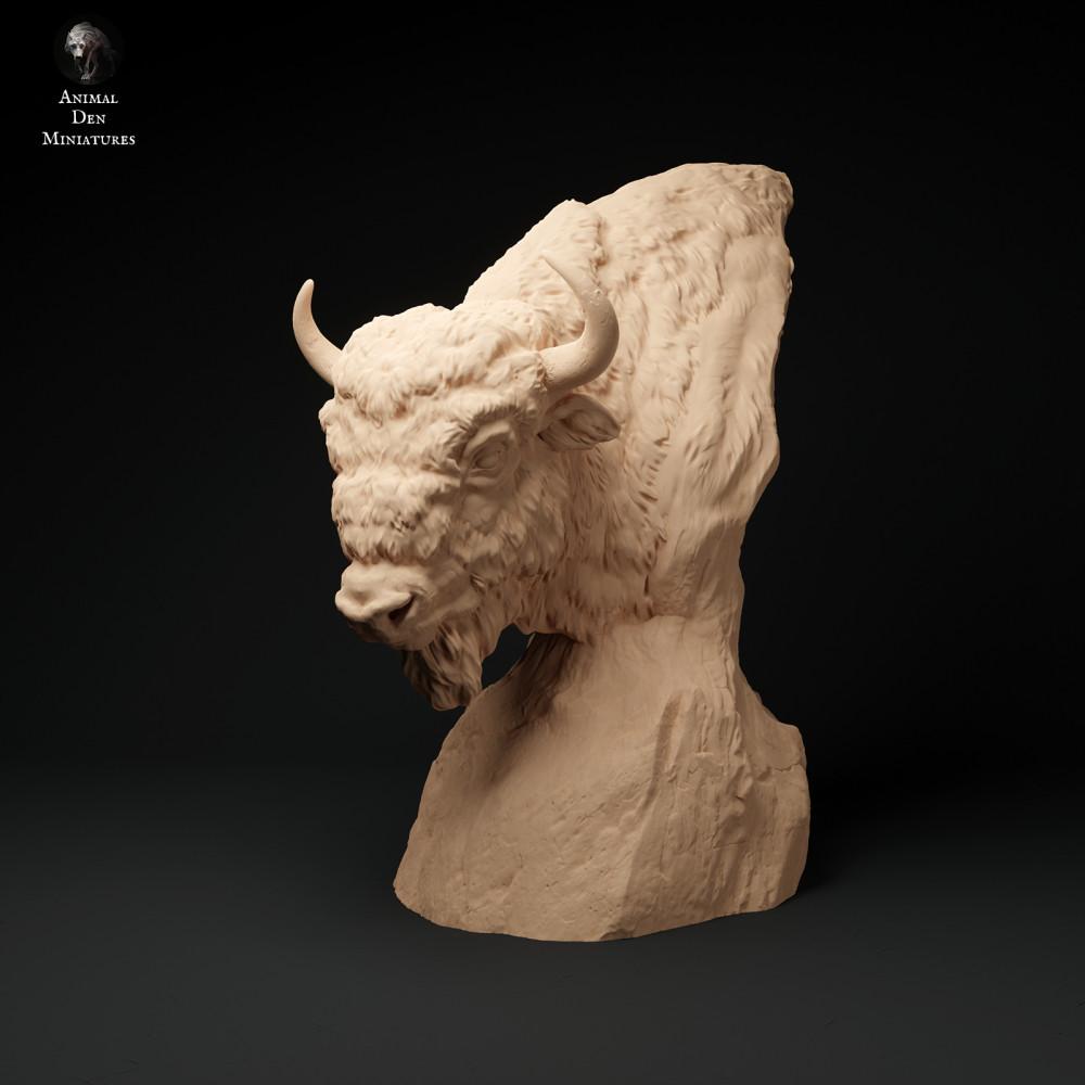Productfoto dierenfiguur Animal Den Miniatures 2: wild dierfiguur: Europese wisent - buste (23_11_13)