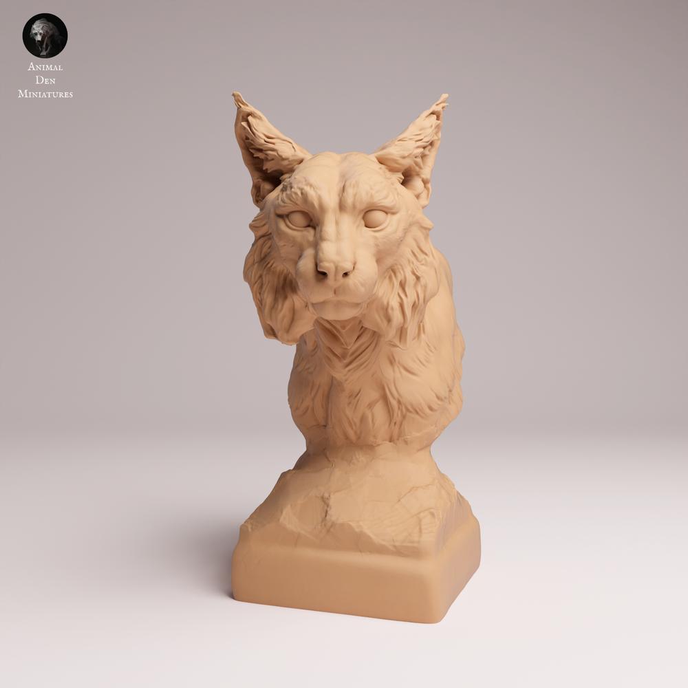 Productfoto Tabletop 28mm Lord of the Print (LotP) 0: Wild dierfiguur: Euraziatische lynx - buste (26_07_02)