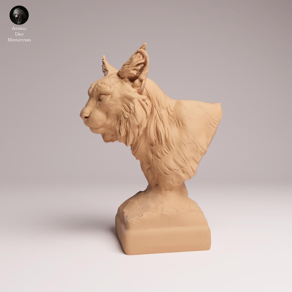 Productfoto Tabletop 28mm Lord of the Print (LotP) 1: Wild dierfiguur: Euraziatische lynx - buste (26_07_02)