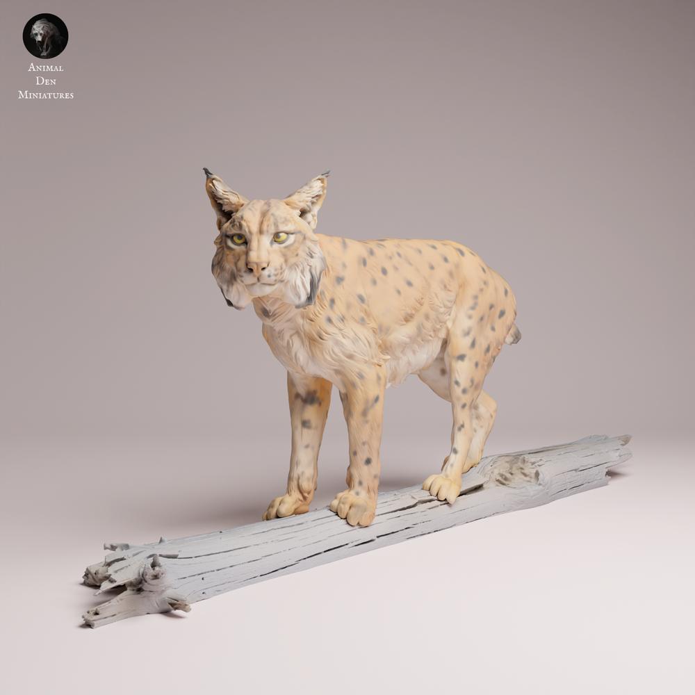 Productfoto Tabletop 28mm Lord of the Print (LotP) 3: Wilde dierfiguur: Euraziatische lynx - op een boom (26_07_04)