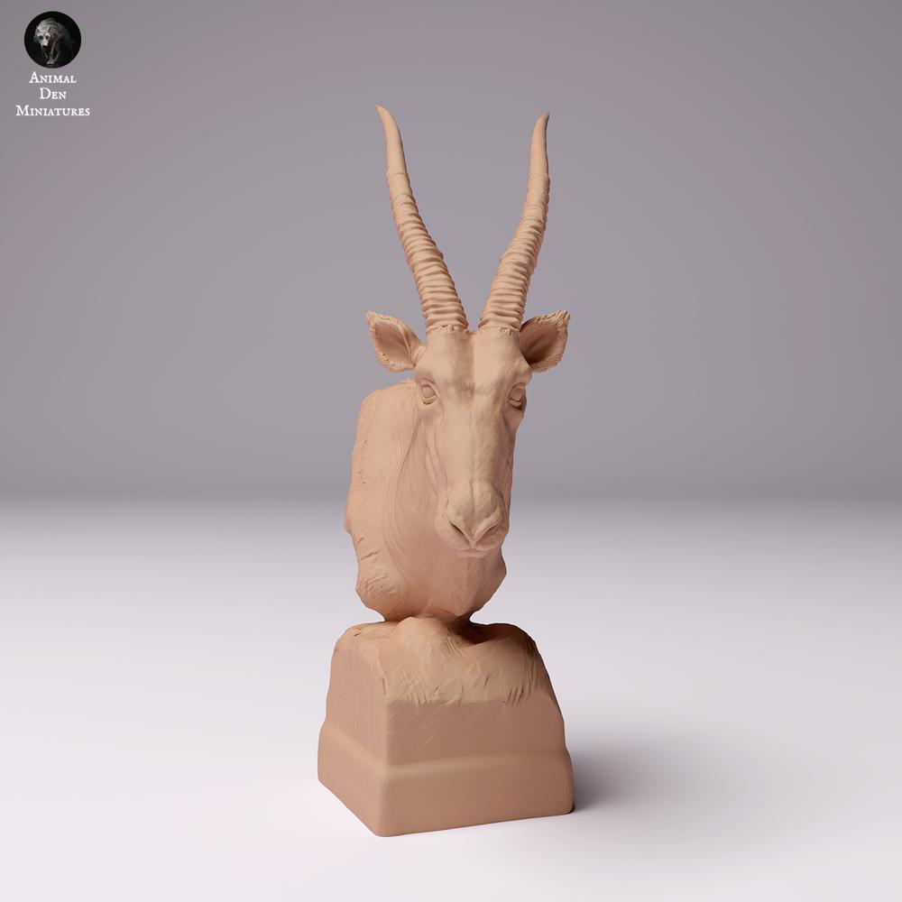Productfoto dierenfiguur Animal Den Miniatures 1: Wild dierfiguur: gemsbok - buste (24_07_11)