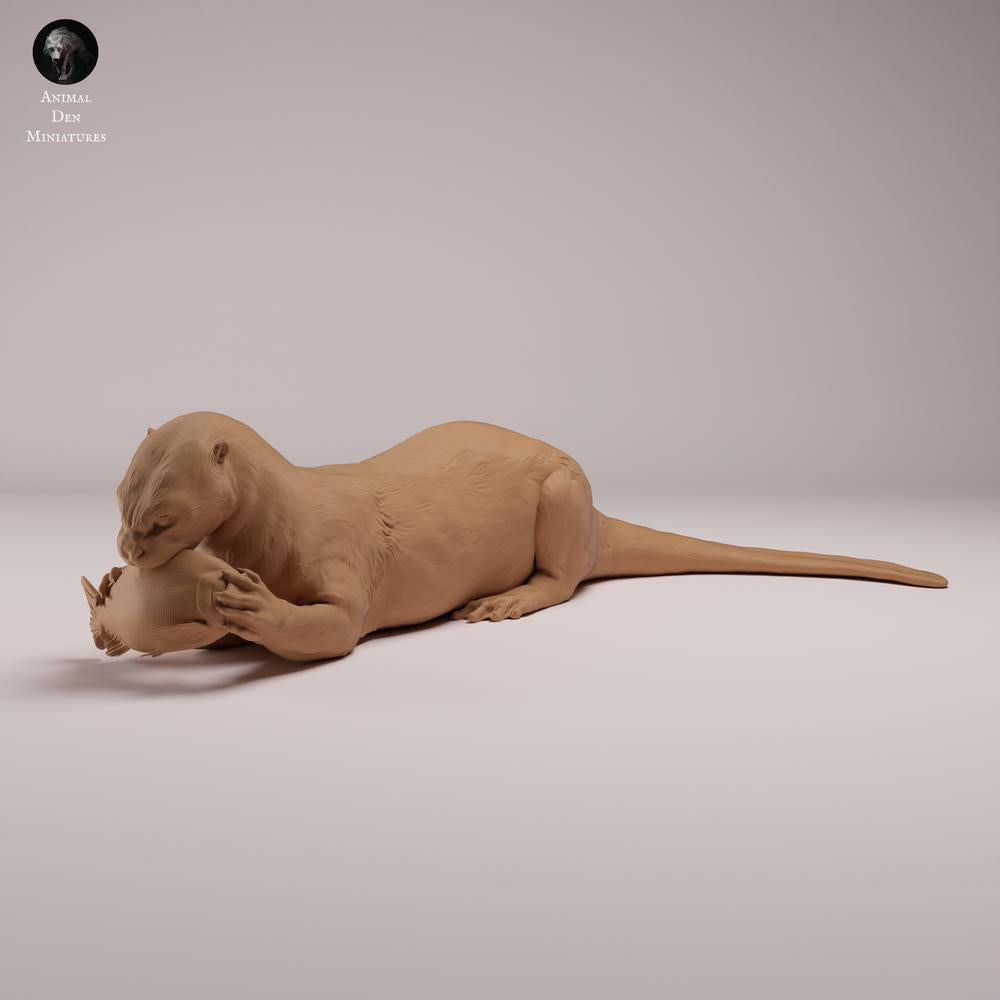 Produktfoto Tierfigur Animal Den Miniatures 0: Wildtier Tierfigur: Riesenotter - fressend (26_08_03)
