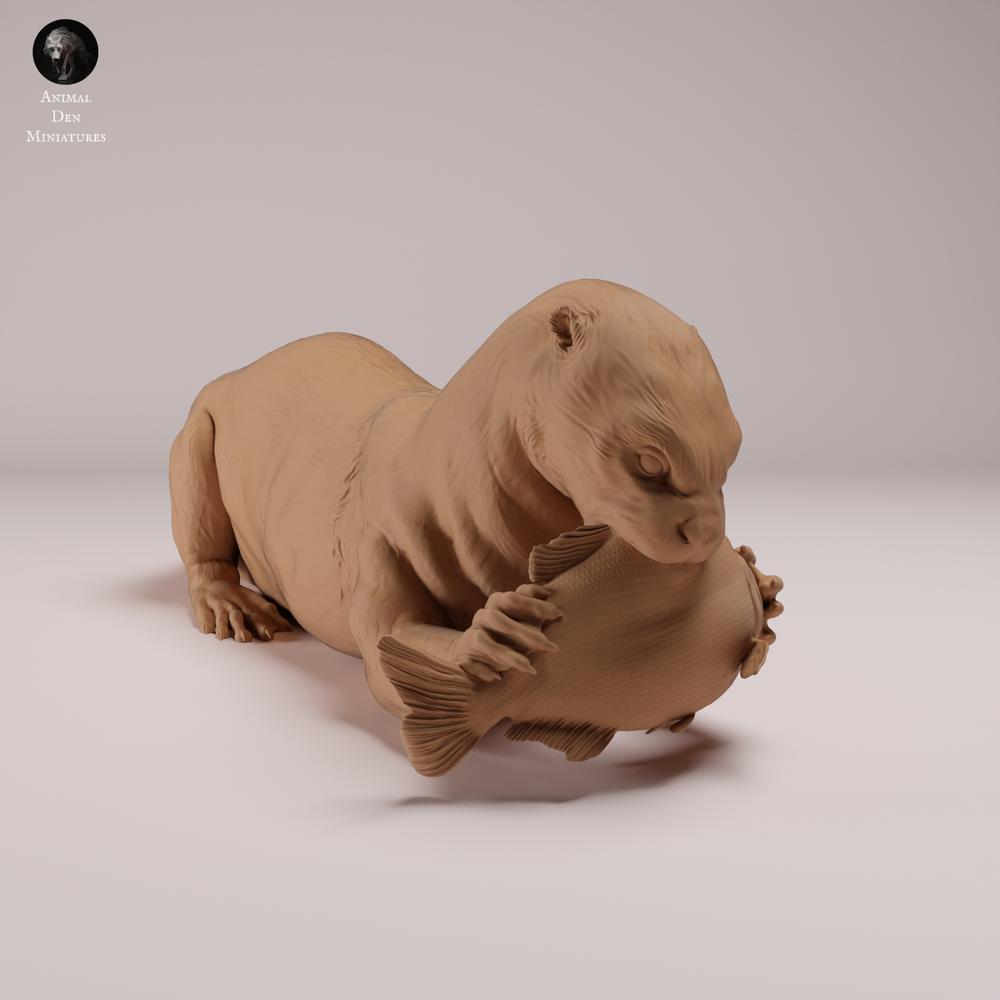 Produktfoto Tierfigur Animal Den Miniatures 2: Wildtier Tierfigur: Riesenotter - fressend (26_08_03)