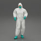 Diorama modelbouw productfoto 0: Diorama-miniatuur: Man in volledig beschermingspak met capuchon, masker & handschoenen (Ref Nr. A50)