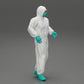 Diorama modelbouw productfoto 1: Diorama-miniatuur: Man in volledig beschermingspak met capuchon, masker & handschoenen (Ref Nr. A50)