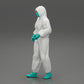 Diorama modelbouw productfoto 5: Diorama-miniatuur: Man in volledig beschermingspak met capuchon, masker & handschoenen (Ref Nr. A50)