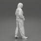 Diorama modelbouw productfoto 8: Diorama-miniatuur: Man in volledig beschermingspak met capuchon, masker & handschoenen (Ref Nr. A50)