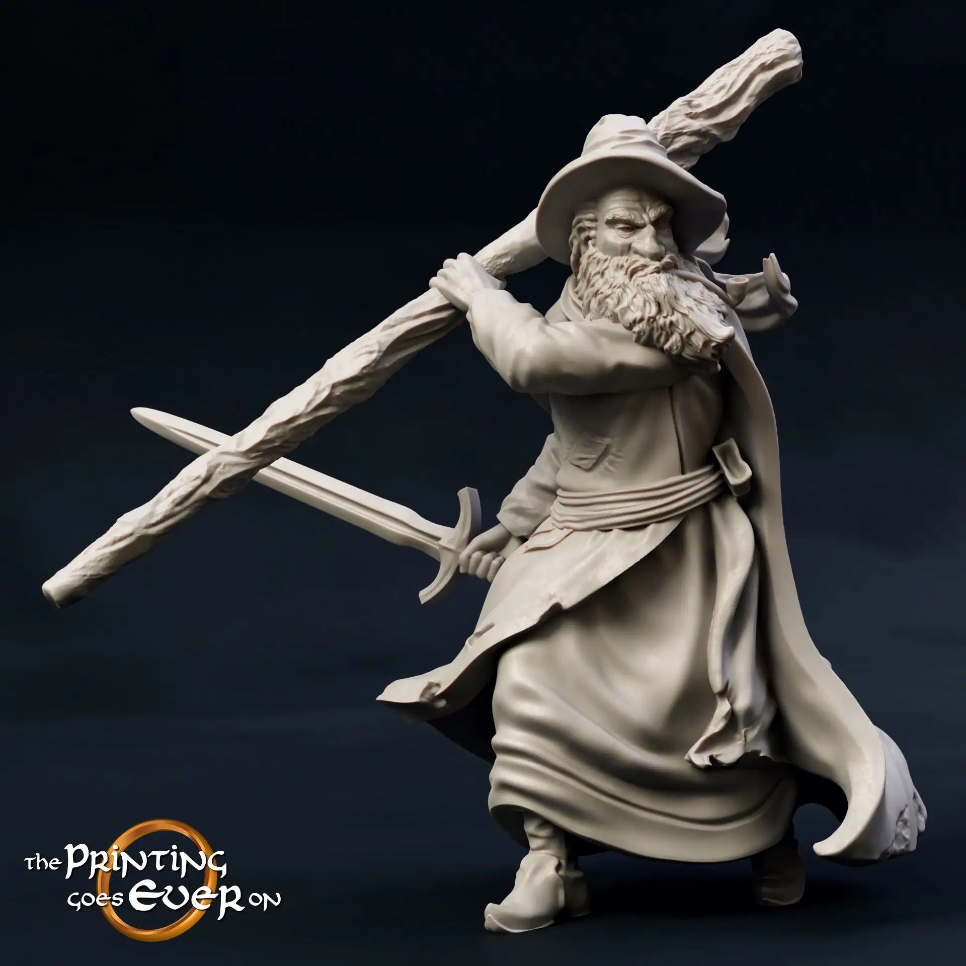 Productfoto Tabletop 28mm The Printing Goes Ever On (TPGEO) 0: 9 Helden in gevechtspositie: Gefährten van mensen, elfen, dwergen en hobbits - Krijgers