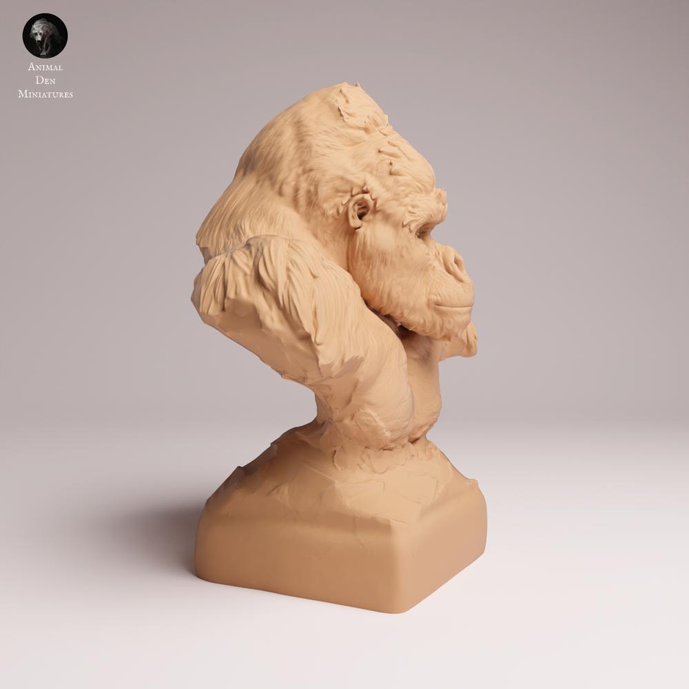 Productfoto dierenfiguur Animal Den Miniatures 0: Wilddierenfiguur: Oostelijke laaglandgorilla - zilverrug-buste (25_07_18)