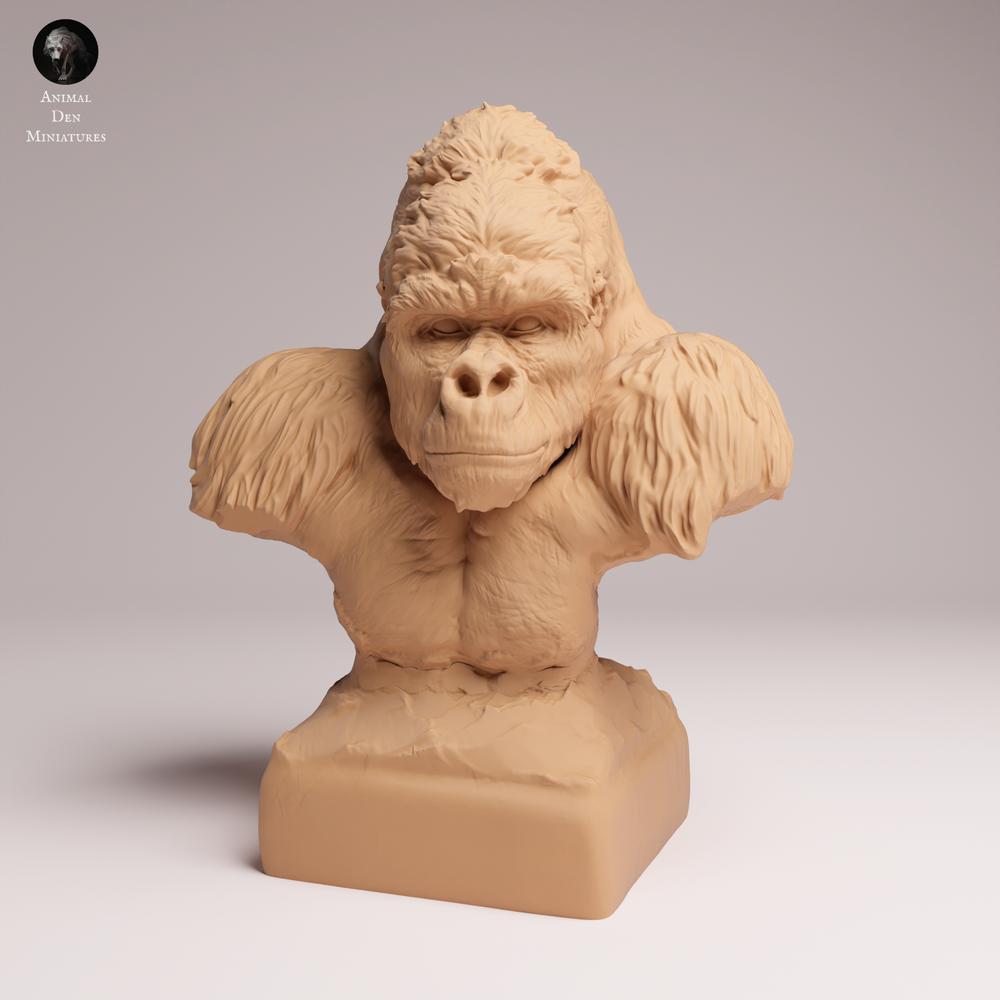 Productfoto dierenfiguur Animal Den Miniatures 2: Wildedierenfiguur: Oostelijke laaglandgorilla - zilverrug-buste (25_07_18)