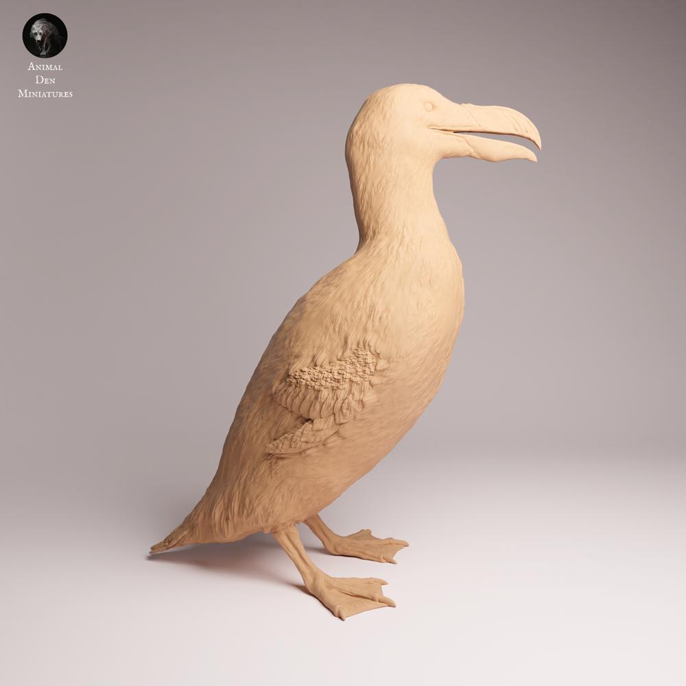 Productfoto Tabletop 28mm Lord of the Print (LotP) 0: Vogel dierenfiguur: reuzenalk - staand (26_04_03)