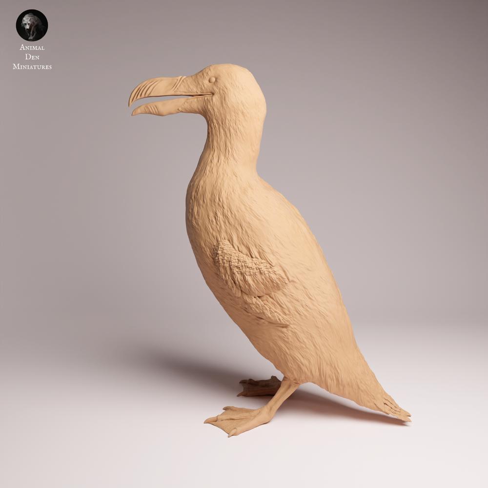 Productfoto Tabletop 28mm Lord of the Print (LotP) 1: Vogel dierenfiguur: Reuzenalk - staand (26_04_03)